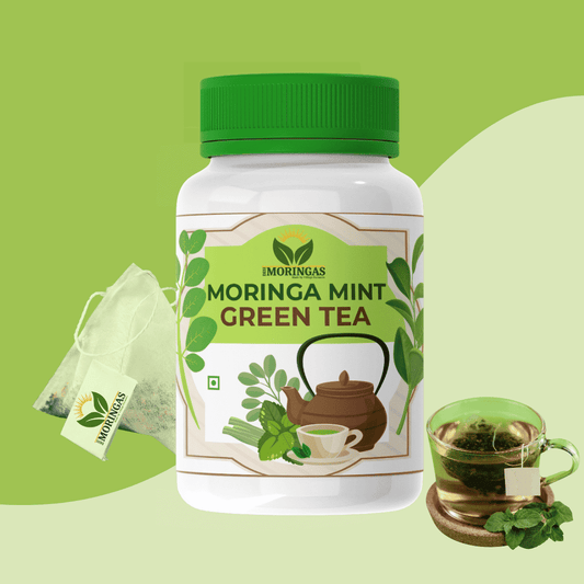 "Desi Moringas' Moringa Mint Green Tea (20 Sachet)" - Refreshing Mint Flavor, Packed with Health Benefits!