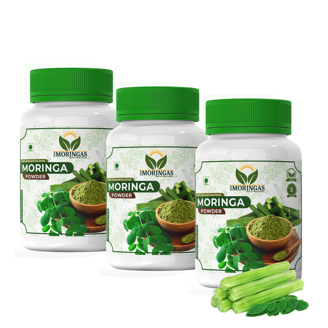 Moringa Drumstick Powder, Source of Nutrition, Miracle Green Super Food,100gm